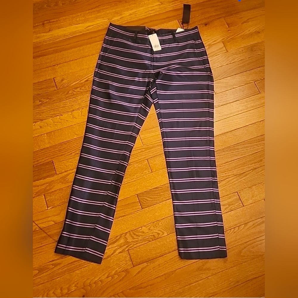 NWT New Women's Banana Republic Blue Purple Ryan Fit Dress Pants Size 2